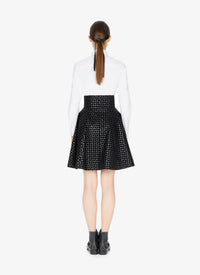 Jupe Dalmatien en cuir - Noir
