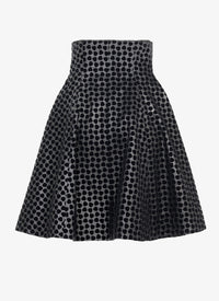 Jupe Dalmatien en cuir - Noir