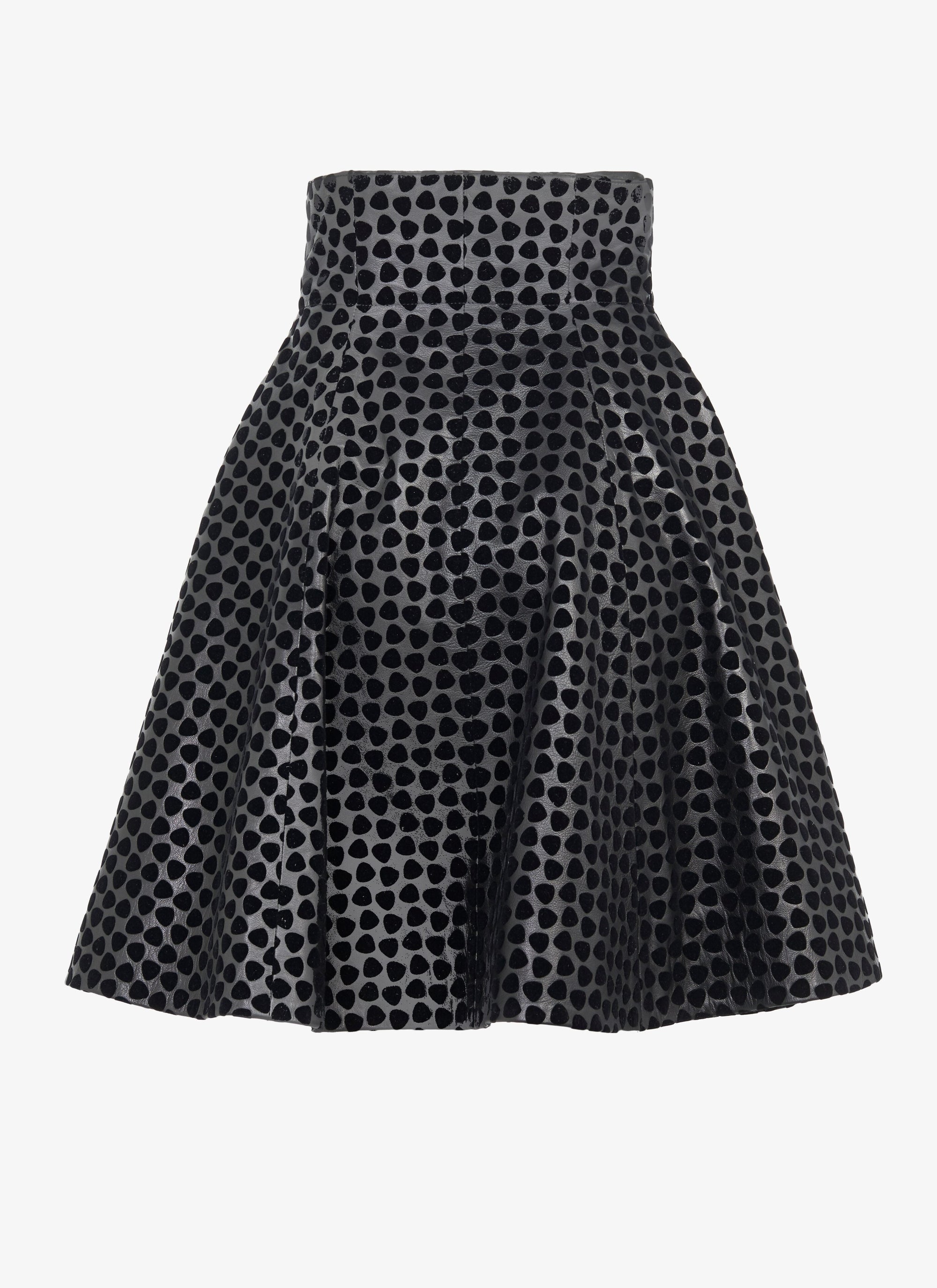Jupe Dalmatien en cuir - Noir