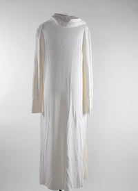 Manteau gilet long à capuche - Blanc