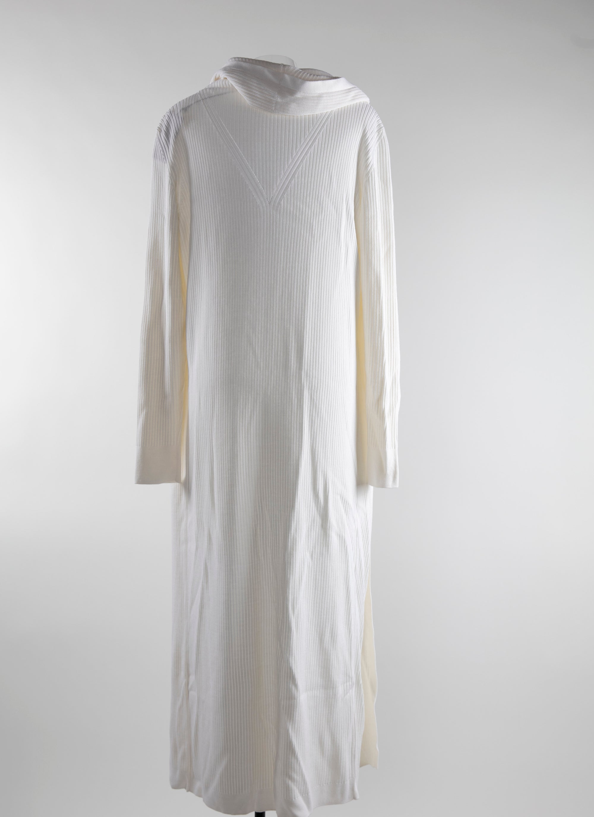 Manteau gilet long à capuche - Blanc