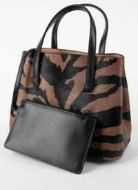 Sac Mina en cuir - Cannelle & Noir