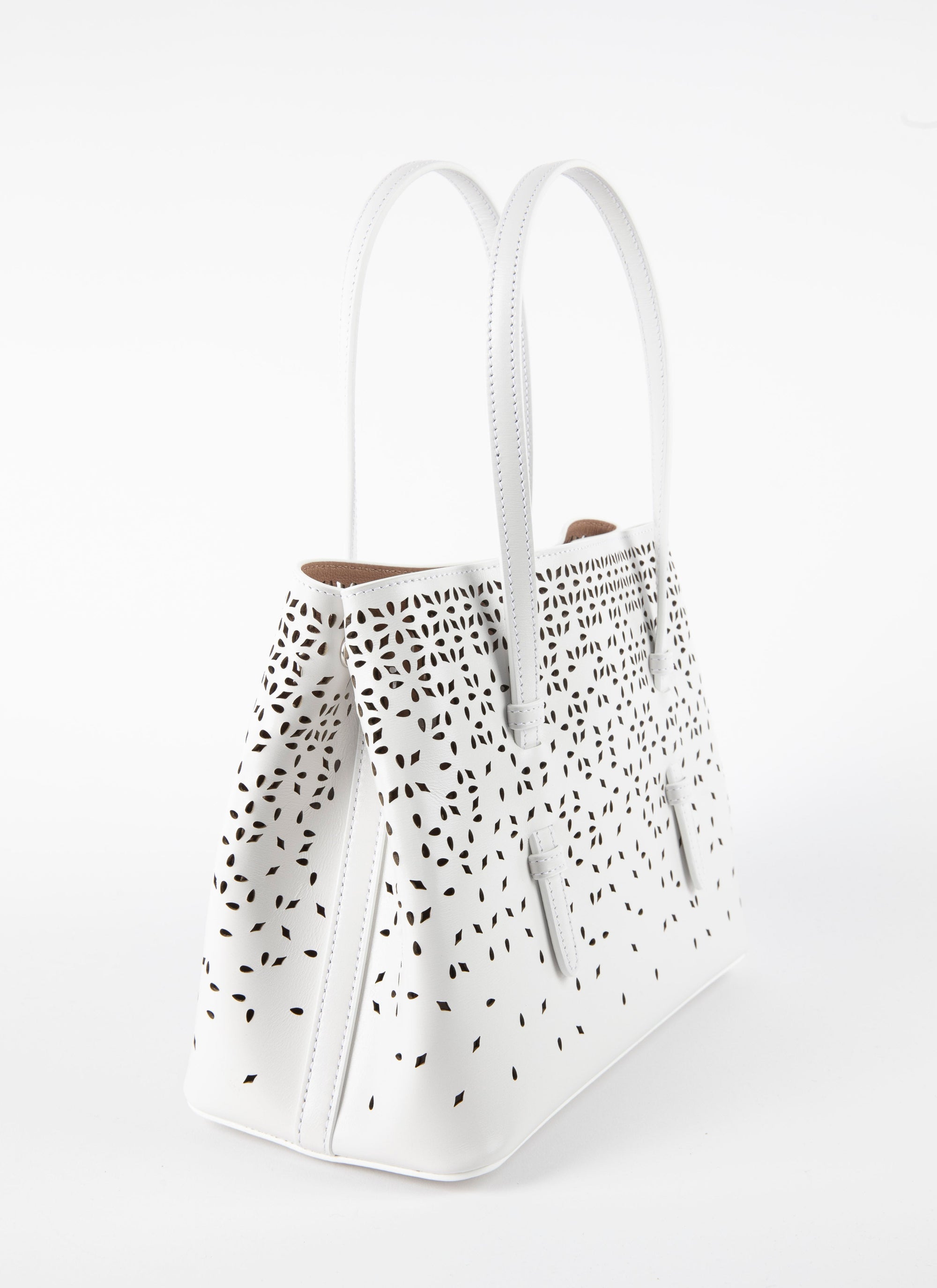 Sac Mina Bolivia Fiori en cuir - Blanc Optique