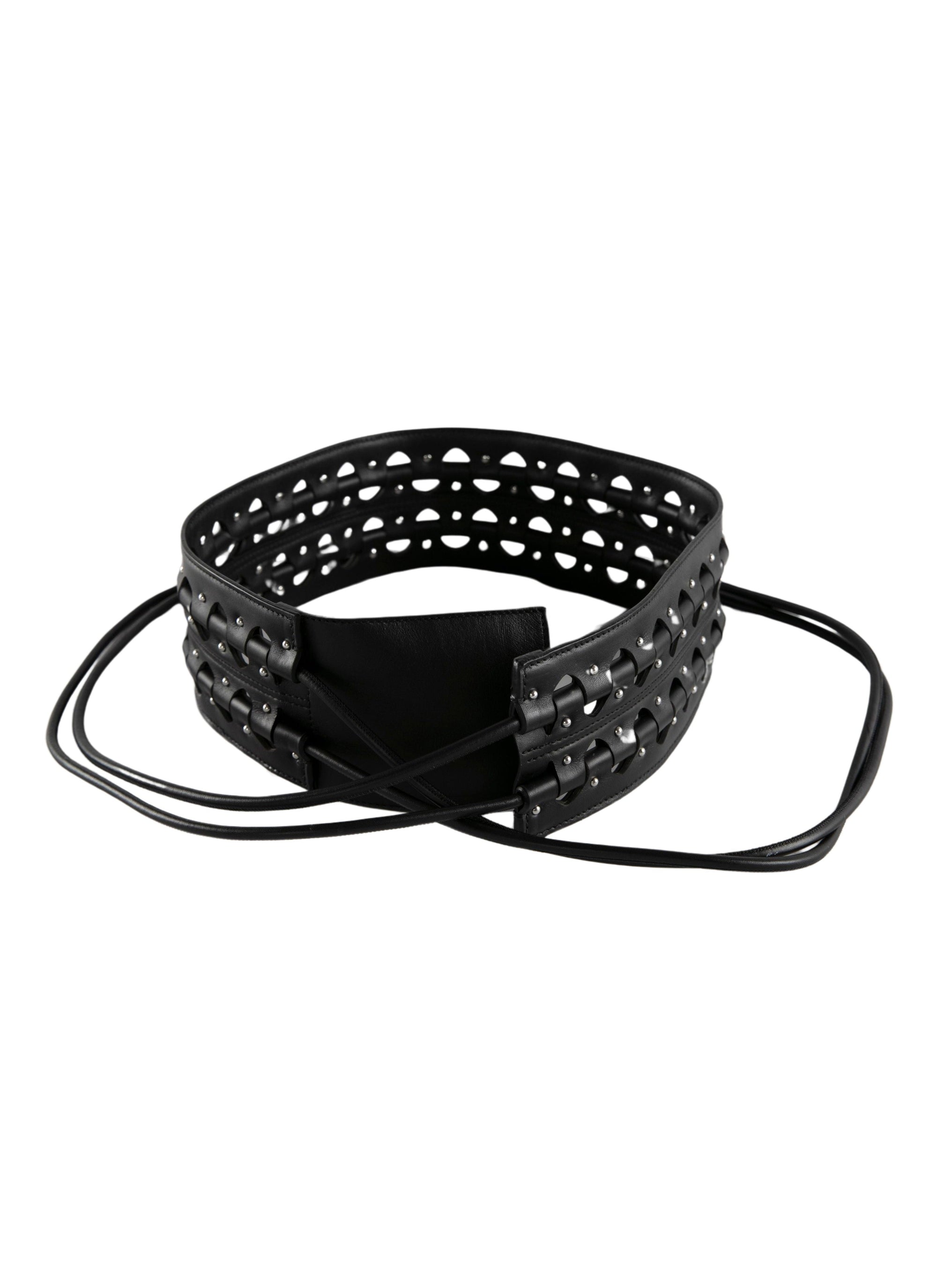 Leather Hinge Belt - Black