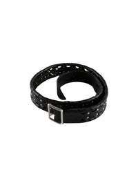 Ceinture hinge pan en cuir - Noir
