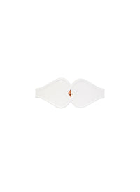 Ceinture double coeur en cuir - Blanc Optique