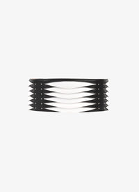 Leather graphic belt - Black & White