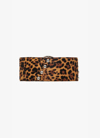 BRUN SEPIA 157 LEOPARD HAIRCALF STUDS
