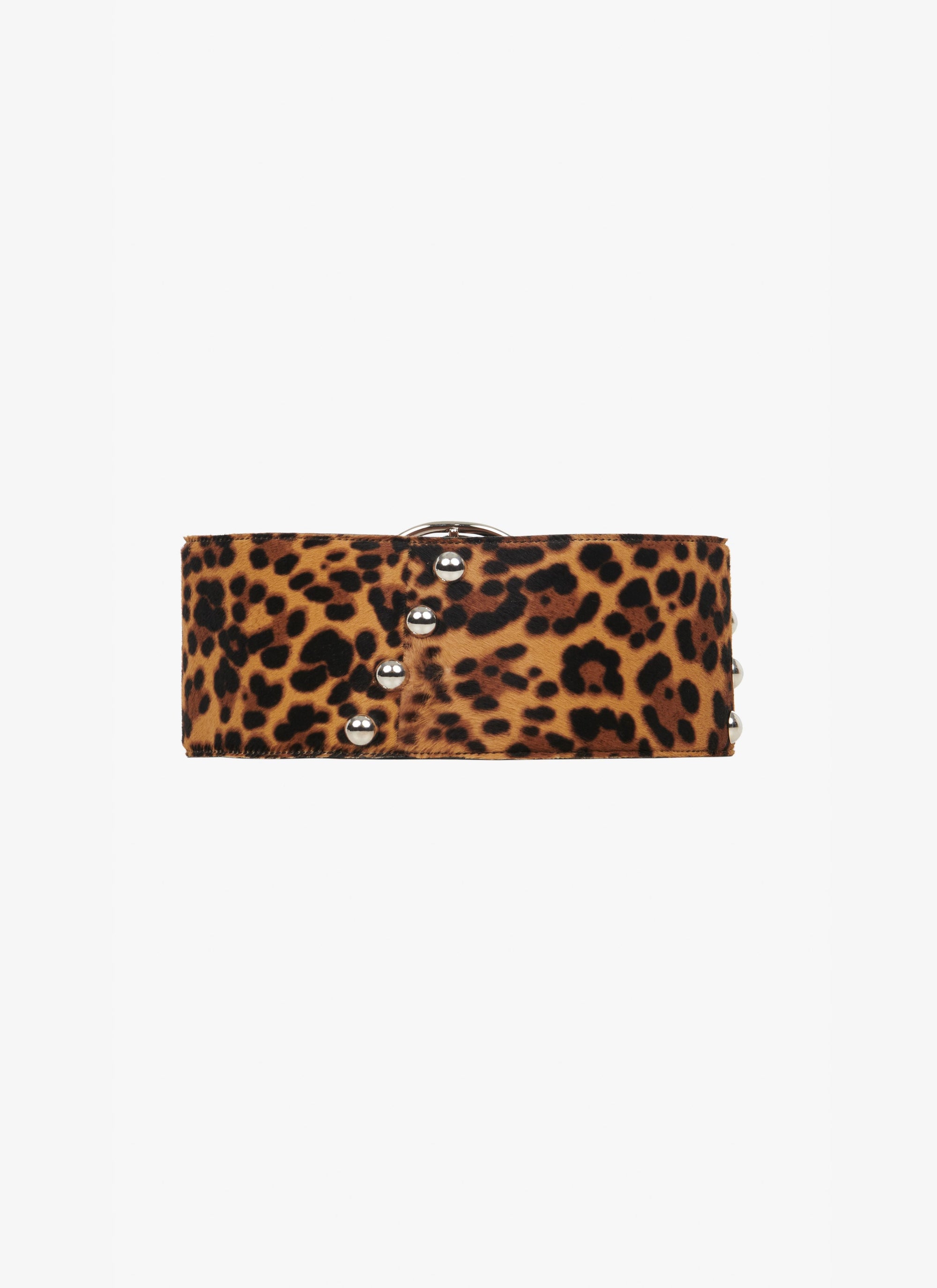 BRUN SEPIA 157 LEOPARD HAIRCALF STUDS