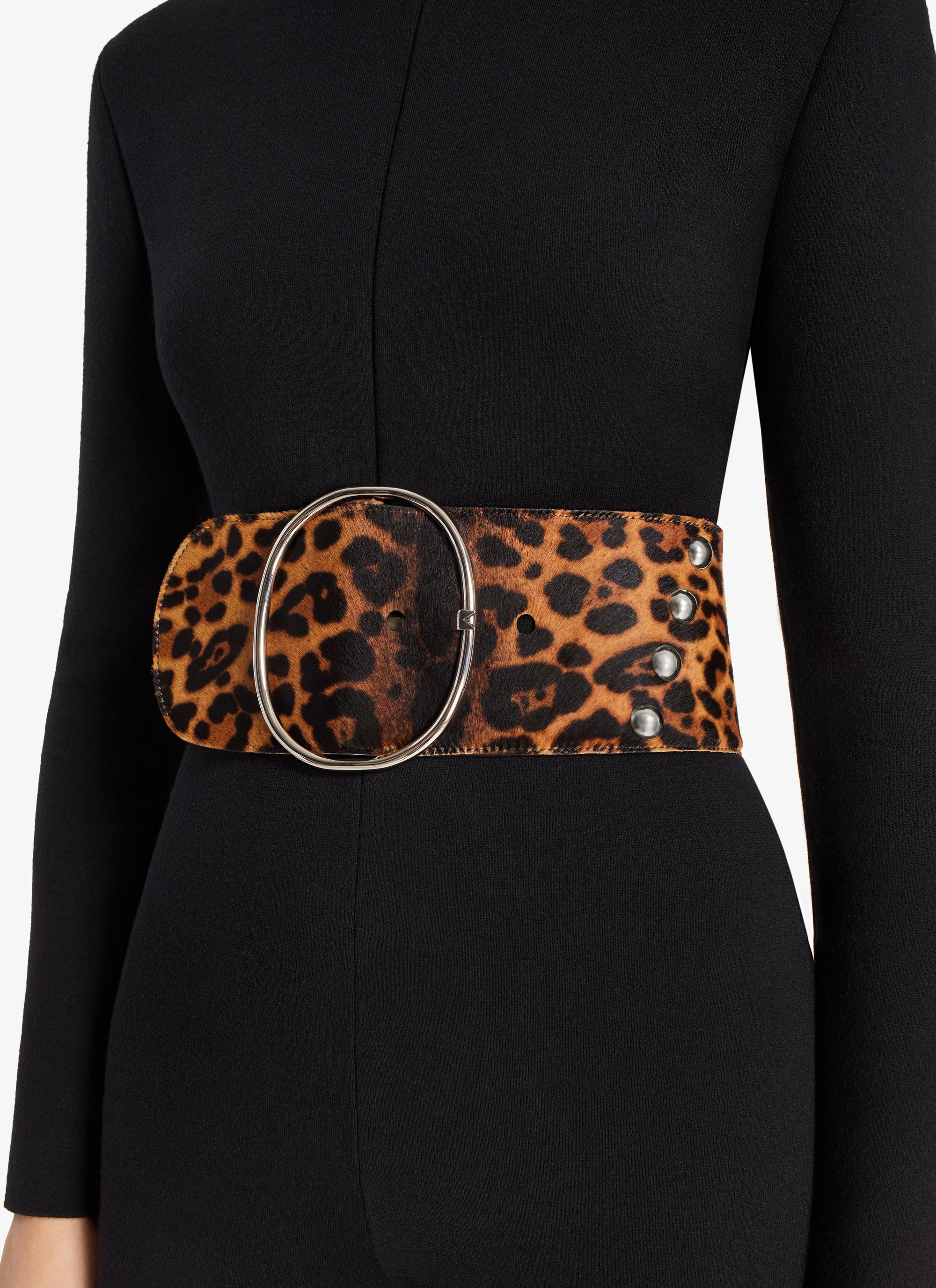 BRUN SEPIA 157 LEOPARD HAIRCALF STUDS