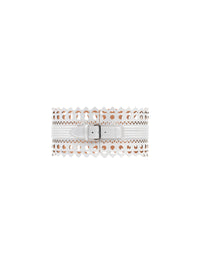 Corset élastique multi boucles en cuir - Blanc Optique