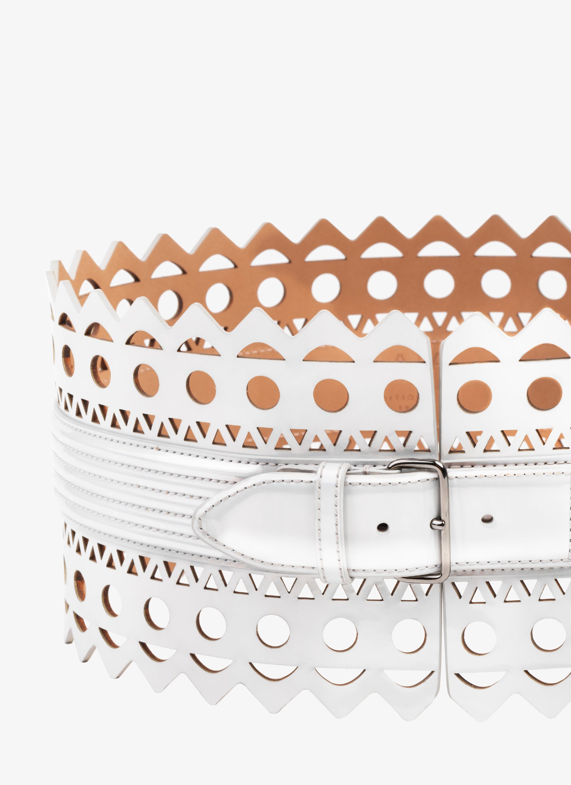 Ceinture corset Vienne en cuir - Reflex Blanc