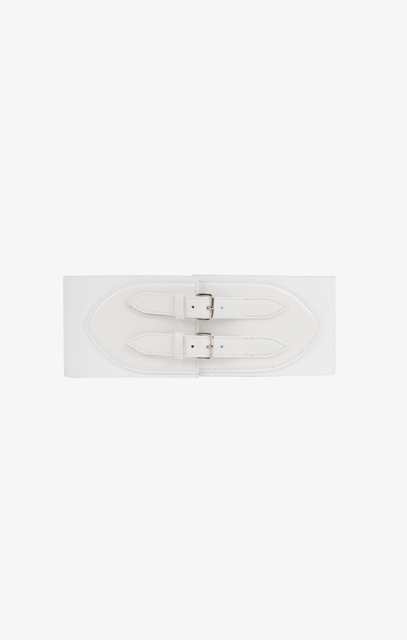 Corset élastique en cuir - Blanc Optique