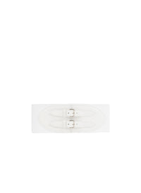 Corset élastique en cuir - Blanc Optique