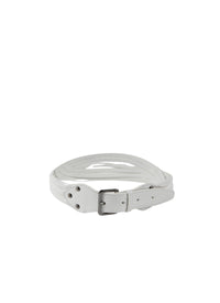 Ceinture tubulaire en cuir - Blanc Optique