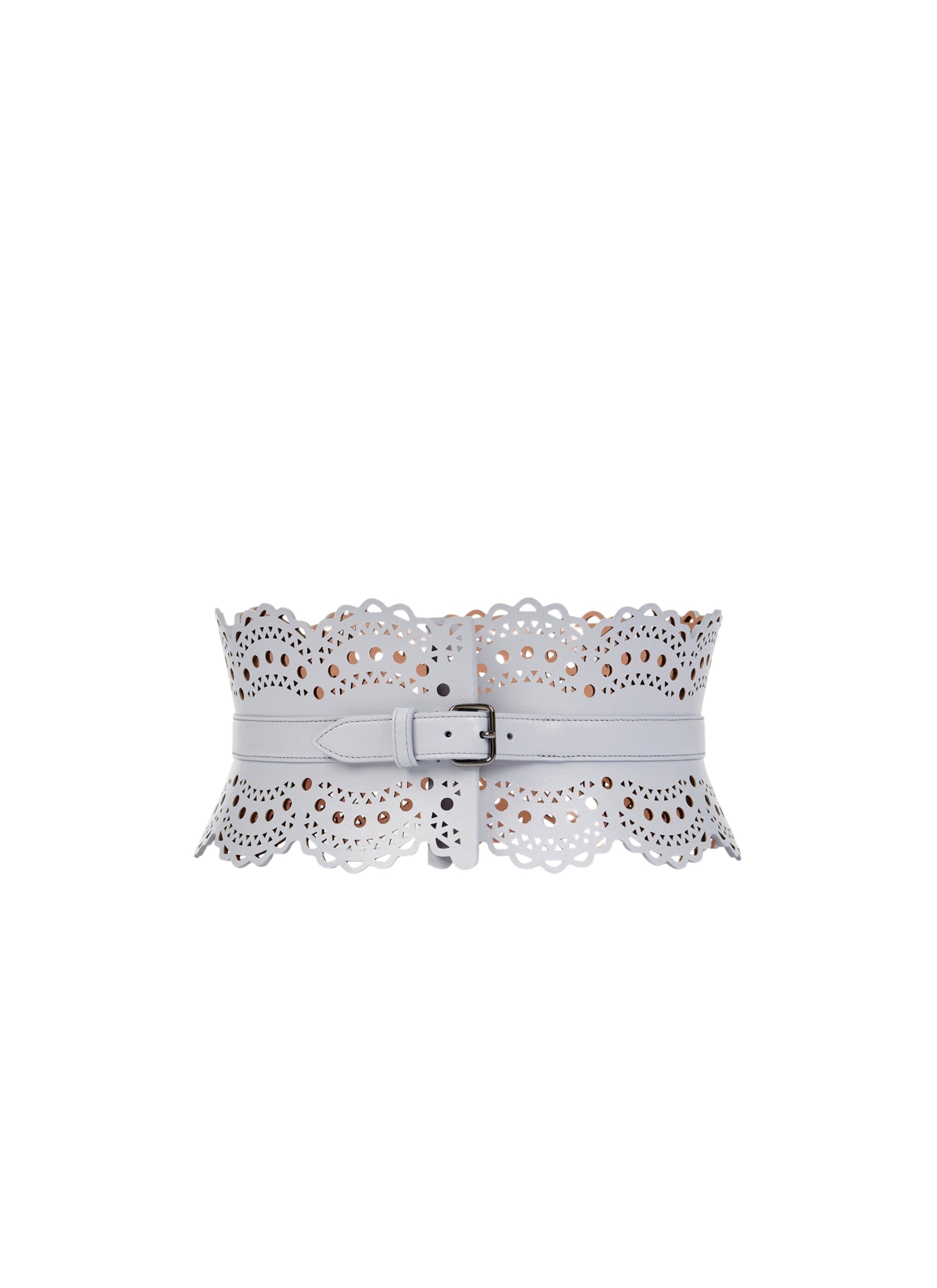 Studded corset belt in leather - Turtle Dove