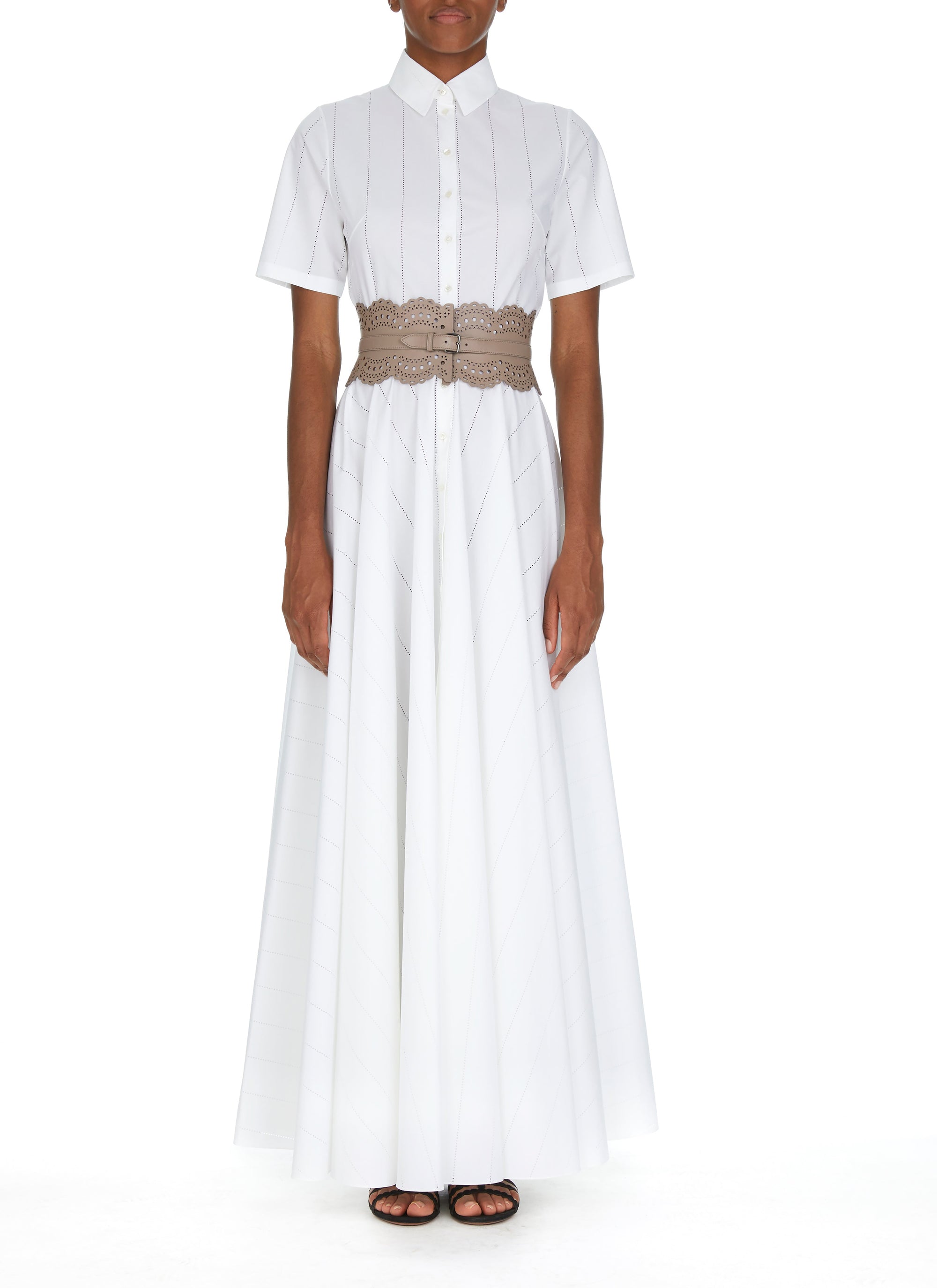 Ceinture corset cloutée en cuir - Almandite