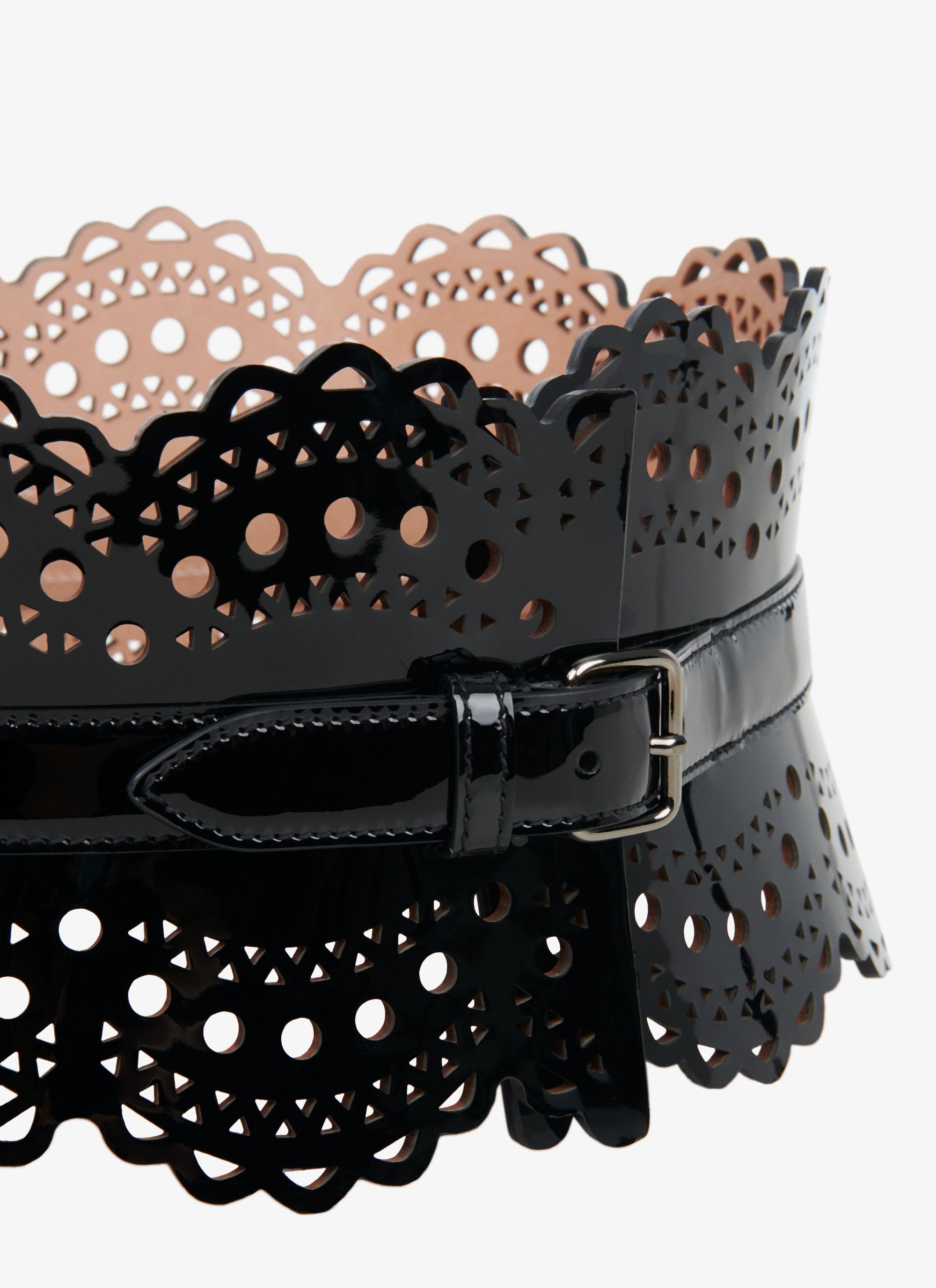 Corset belt 120 in leather - Black