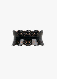 Corset belt 120 in leather - Black