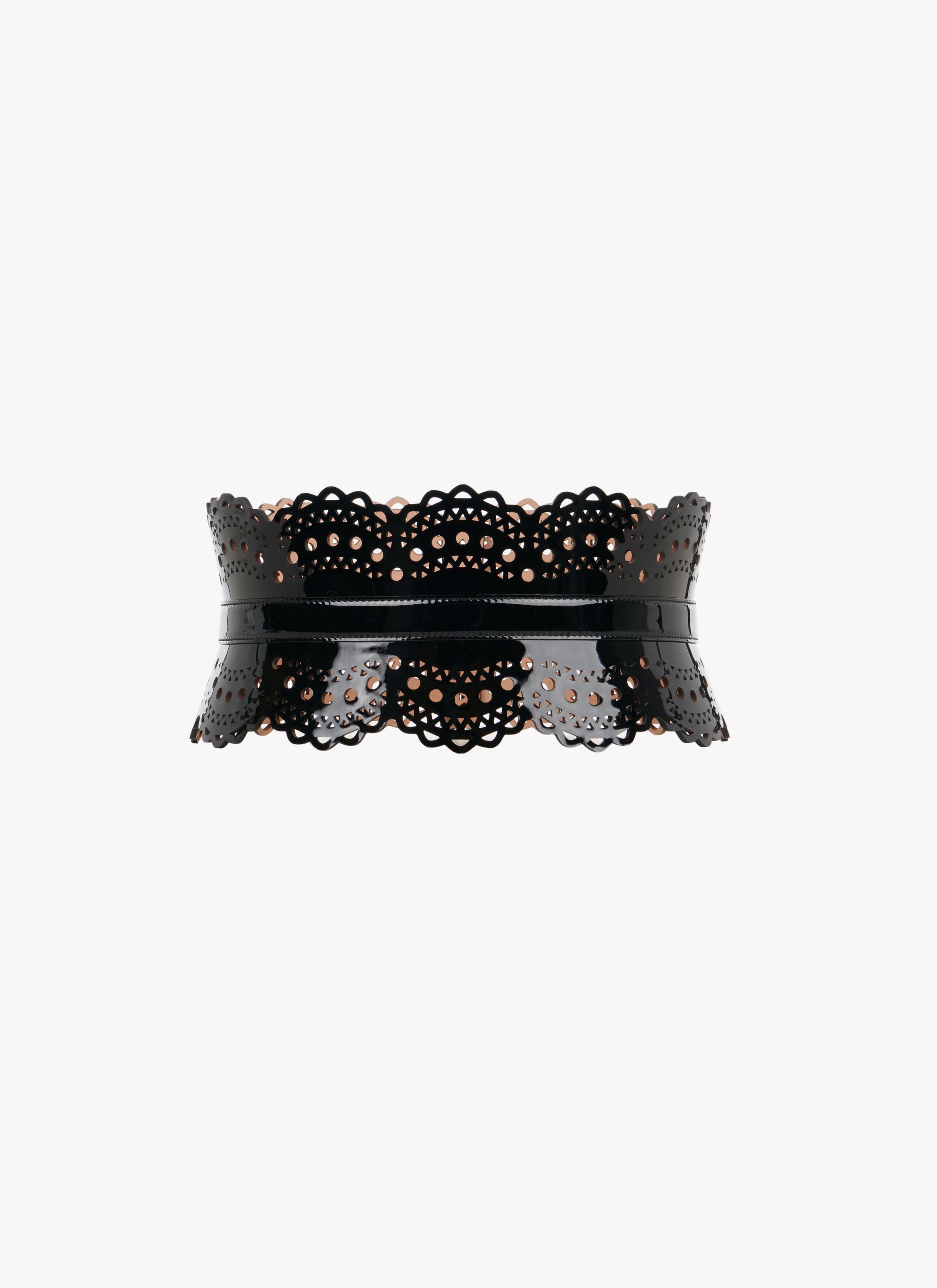 Corset belt 120 in leather - Black