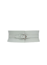 Ceinture bustier en cuir - Menthe Pastel
