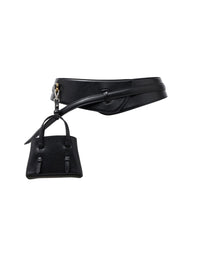 Mini Mina Leather Belt - Black