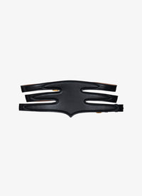 Ceinture multi boucles en cuir - Noir