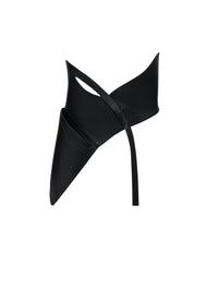 Harnais corset en cuir - Noir