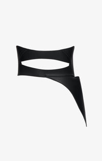 Harnais corset en cuir - Noir