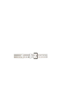 Fine Leather Buckle Belt - Optic White