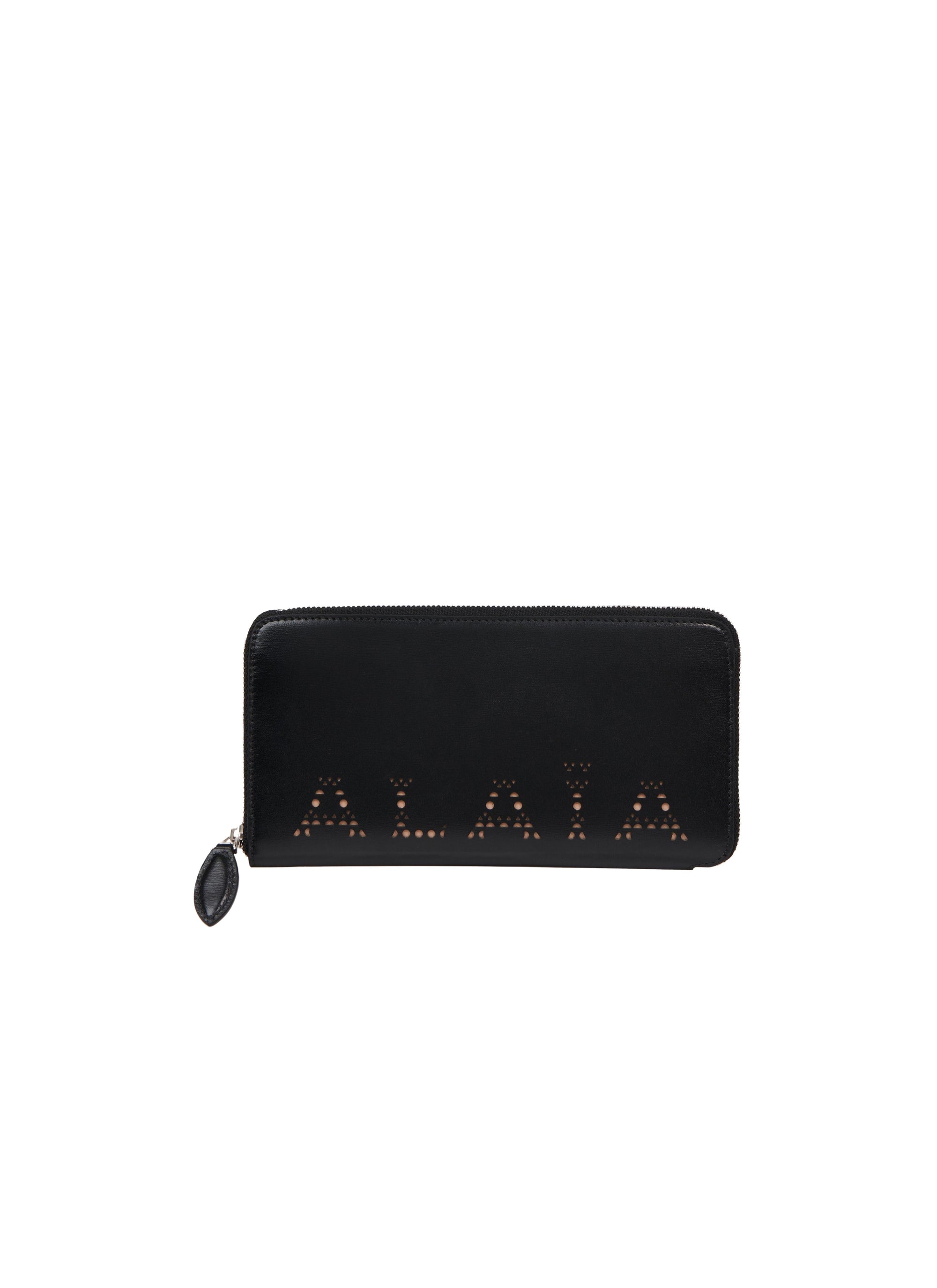 Zipped leather wallet - Black