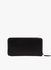 Zipped leather wallet - Black