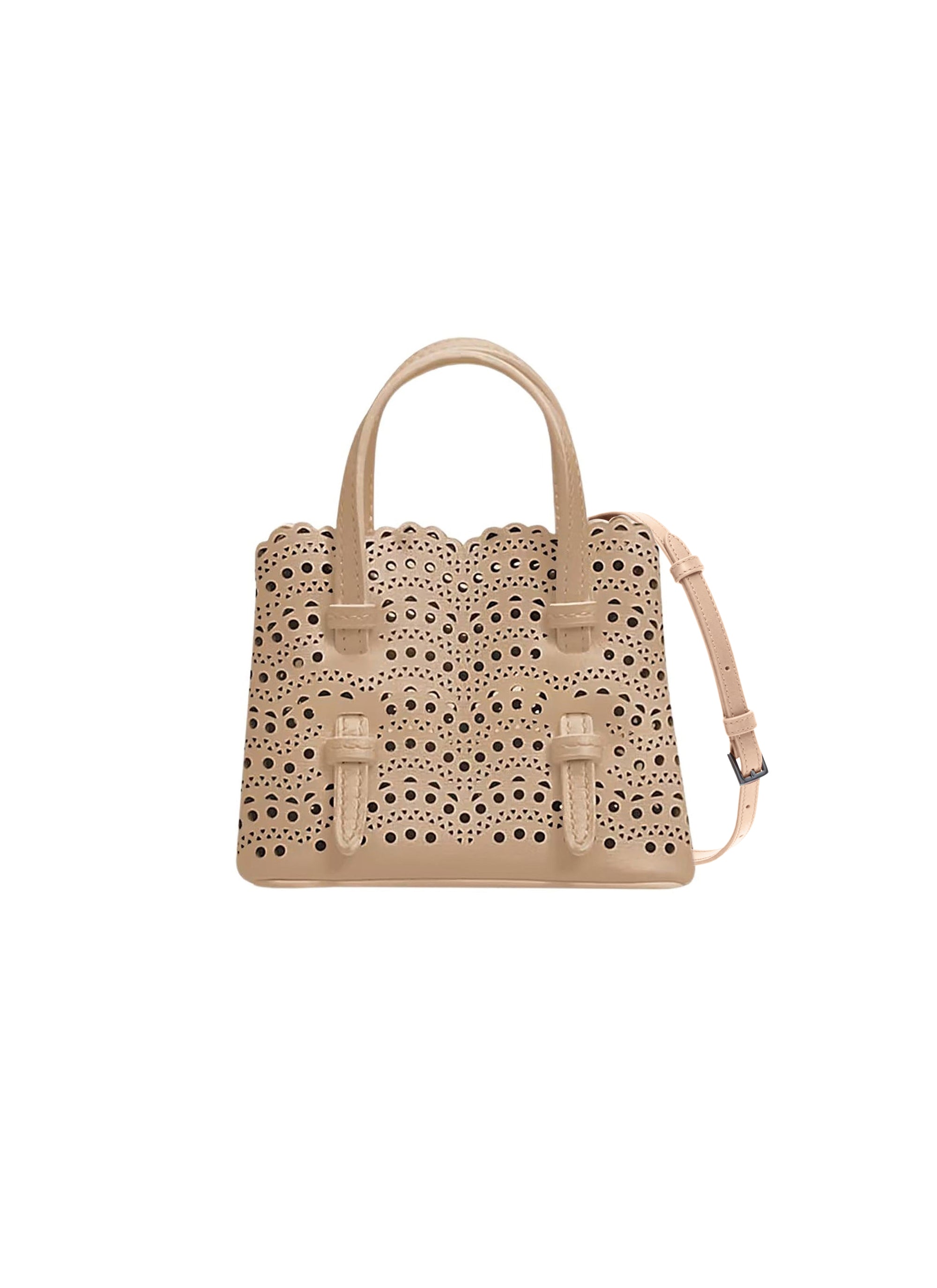 Petit sac Mini Mina en cuir - Sable