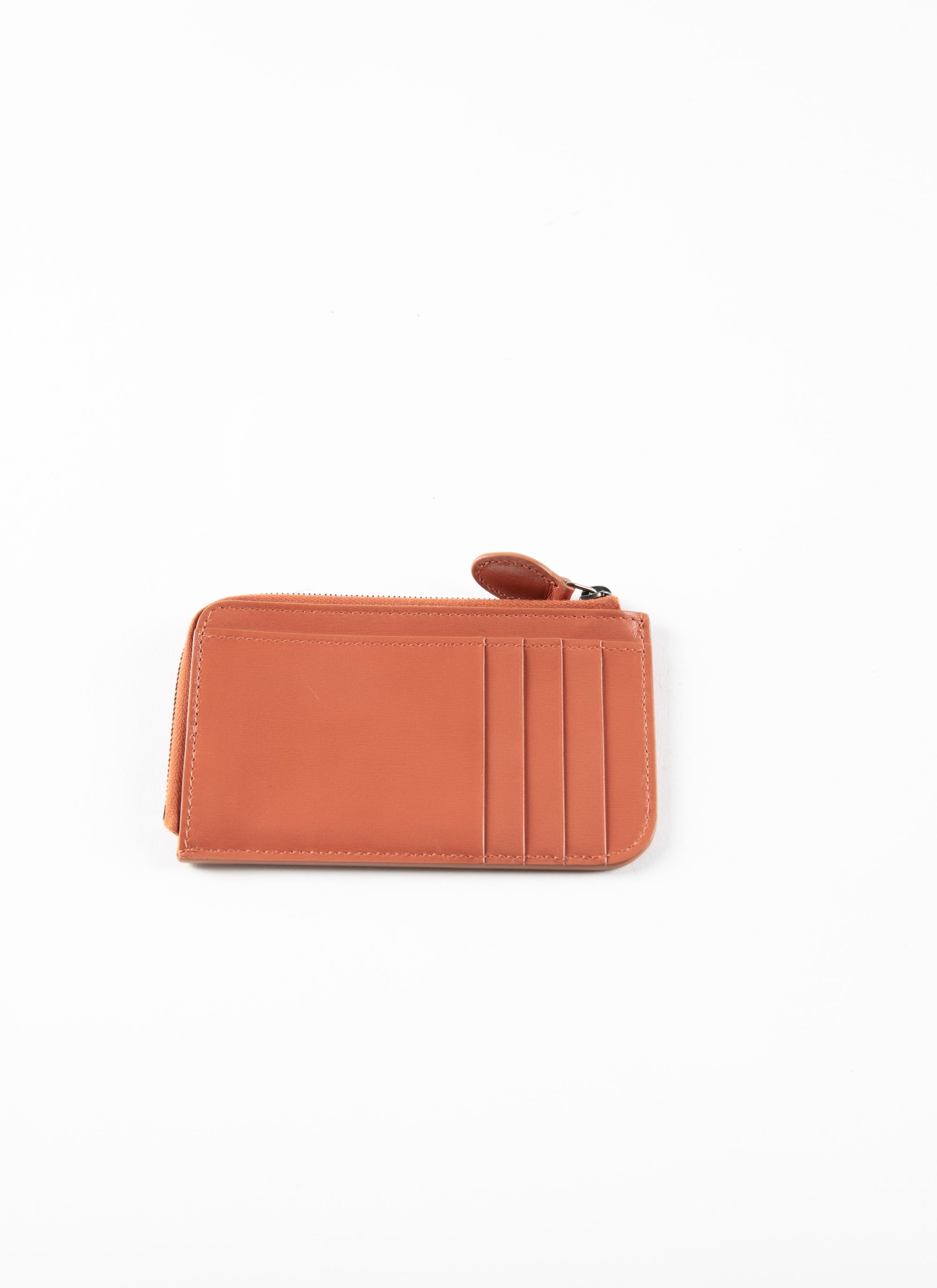 Leather Petals card holder - Coral & White