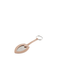 Porte-clés ajouré avec miroir en cuir - Sable