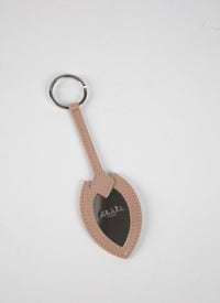 Porte-clés ajouré avec miroir en cuir - Sable