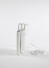 Porte téléphone Garance en cuir - Blanc Optique