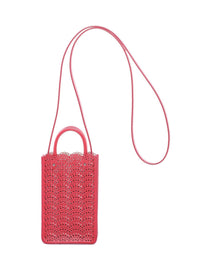 Étui à téléphone Garance en cuir - Framboise