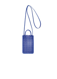 Porte téléphone Garance en cuir - Ultra Bleu