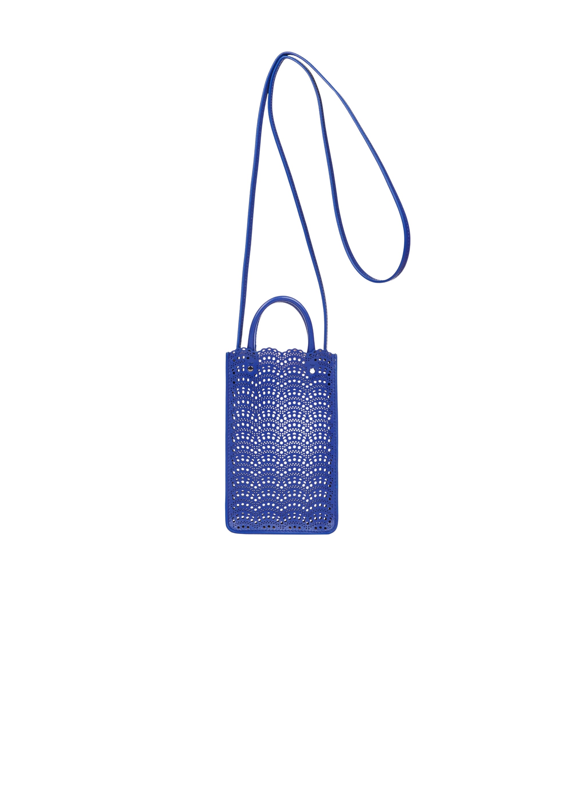 Porte téléphone Garance en cuir - Ultra Bleu
