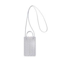 Porte téléphone Garance en cuir - Blanc Optique