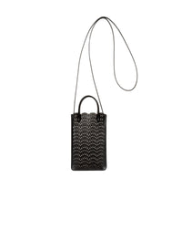 Porte téléphone Garance en cuir - Noir