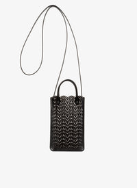 Porte téléphone Garance en cuir - Noir