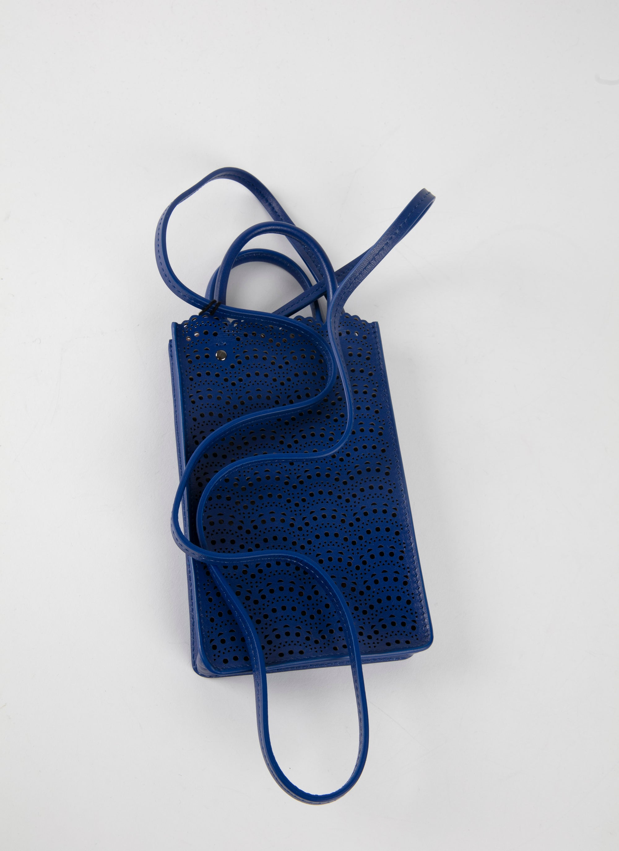 Porte téléphone Garance en cuir - Ultra Bleu