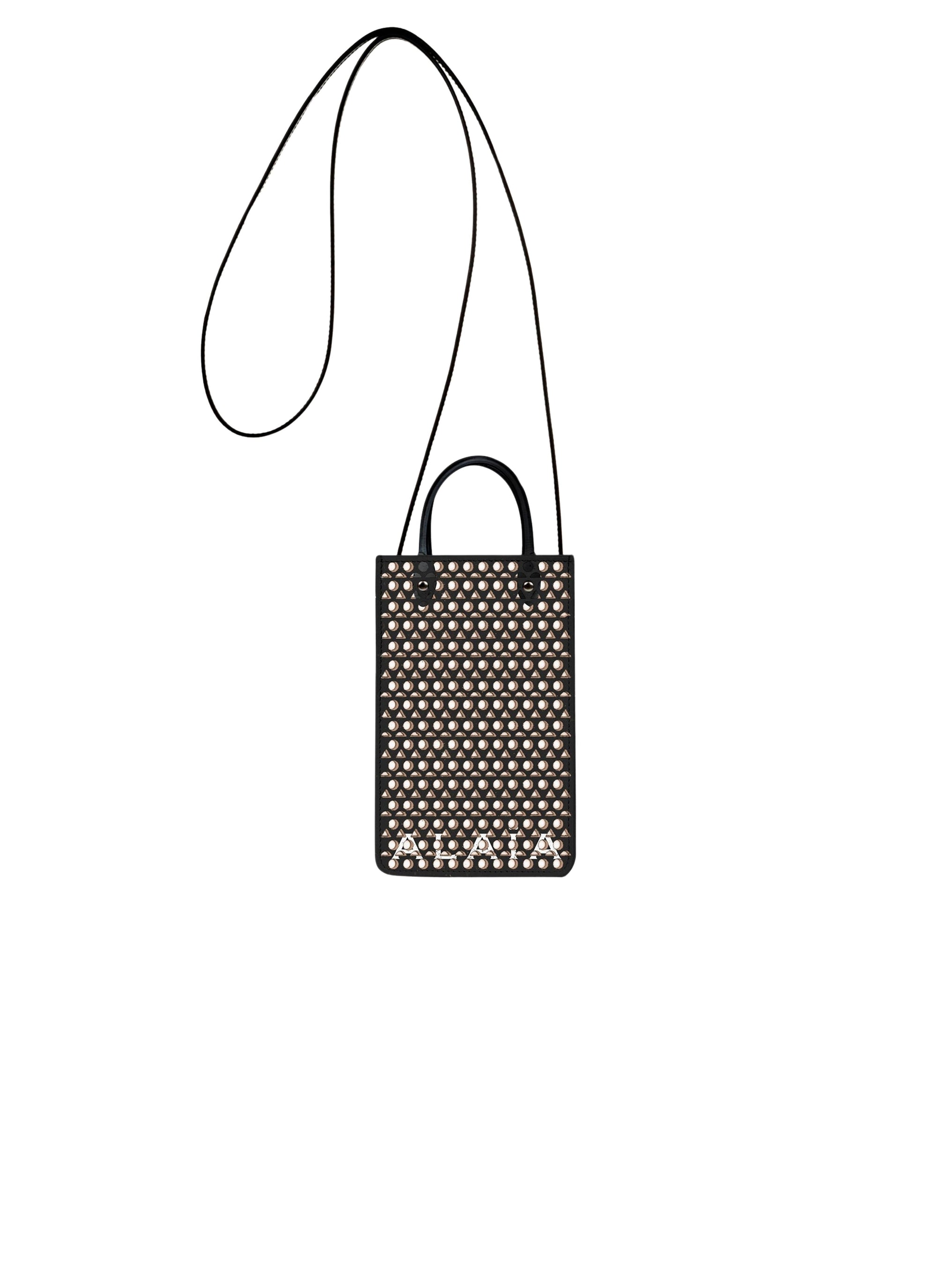 Telephone case Garance in leather - Black