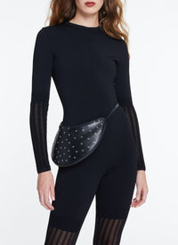 Sac porté épaule Le Demi-Lune en cuir - Noir