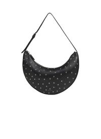 Sac porté épaule Le Demi-Lune en cuir - Noir