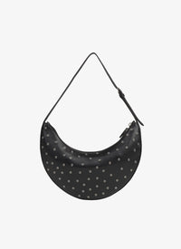 Sac porté épaule Le Demi-Lune en cuir - Noir