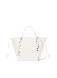 Leather shoulder bag Le Hige - Optic White