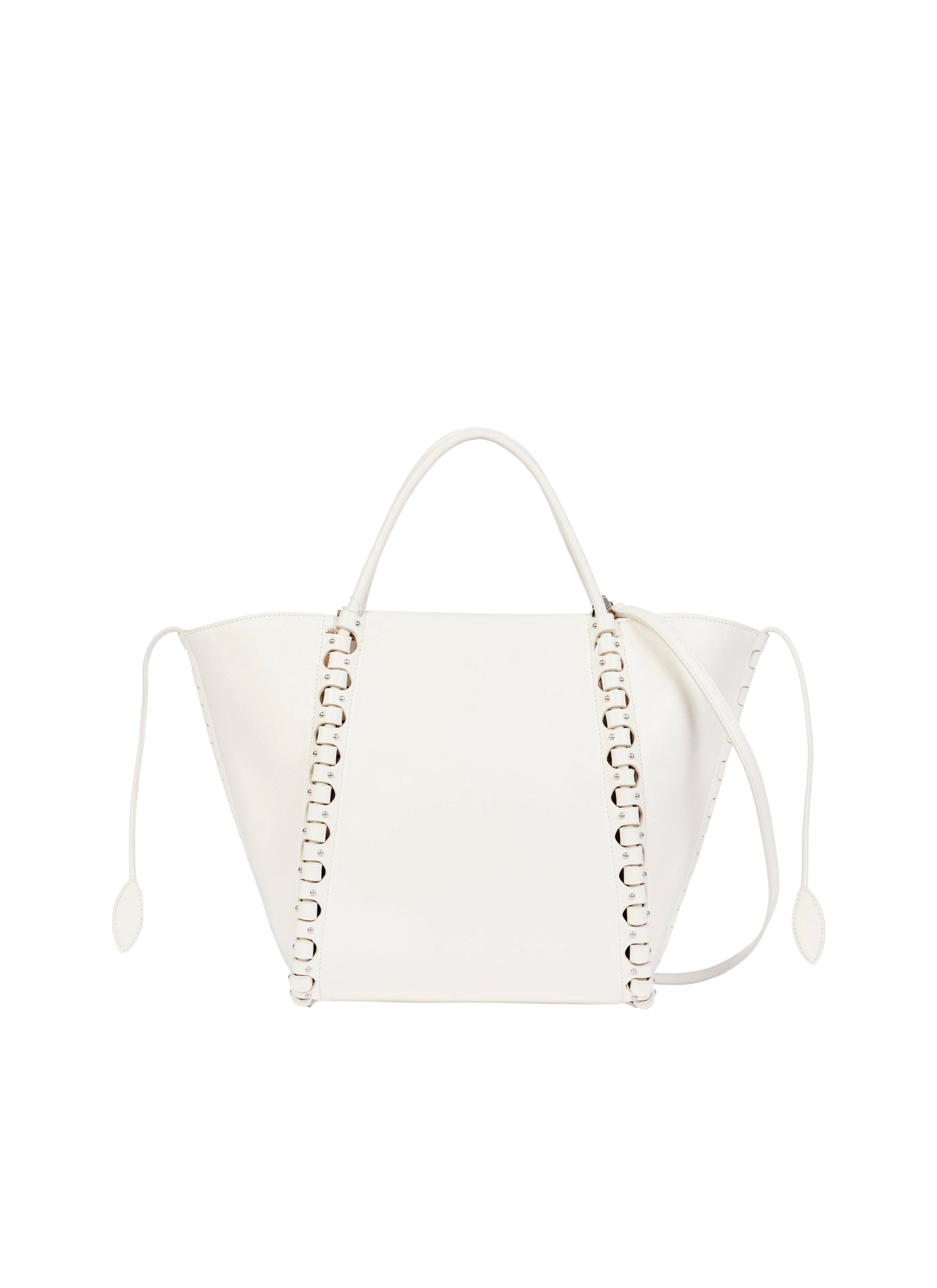 Leather shoulder bag Le Hige - Optic White